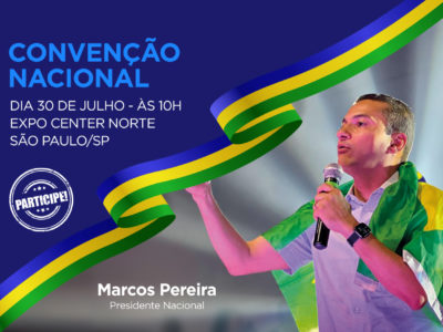 Republicanos realiza Convenção Nacional em São Paulo no dia 30
